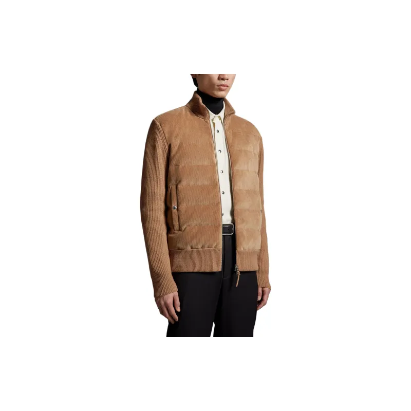 Moncler Down Jacket Men's Sand Beige Yellow-2