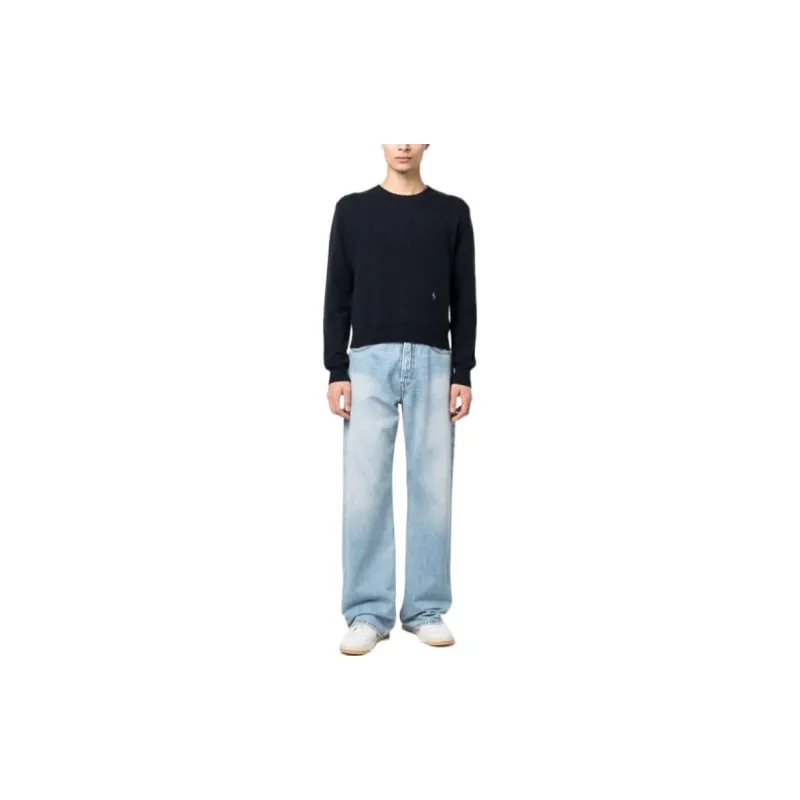 SPORTY & RICH Logo embroidered Crew neck Jumper-1