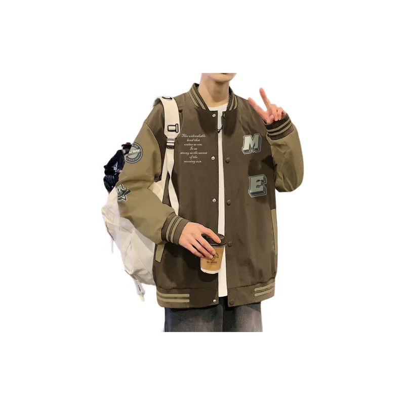 Tonlion Jackets Coats Men's Dark Coffee Brown-2