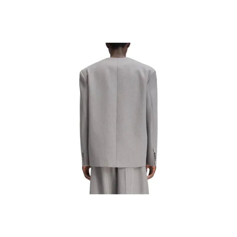 Jacquemus La Veste Cuadrada Business Suits Coats Men's Gray-2