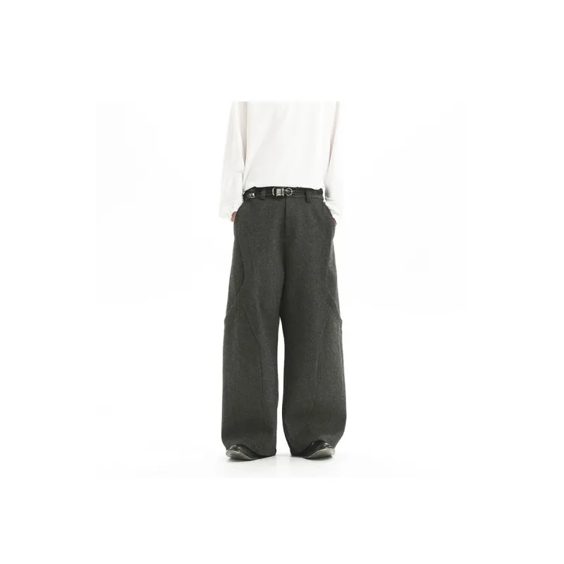 UNVESNO Casual Pants Unisex Honeycomb Grain Black-2