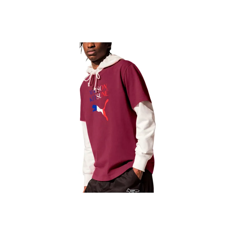 Maison Kitsune X PUMA T Shirts Unisex Red-2