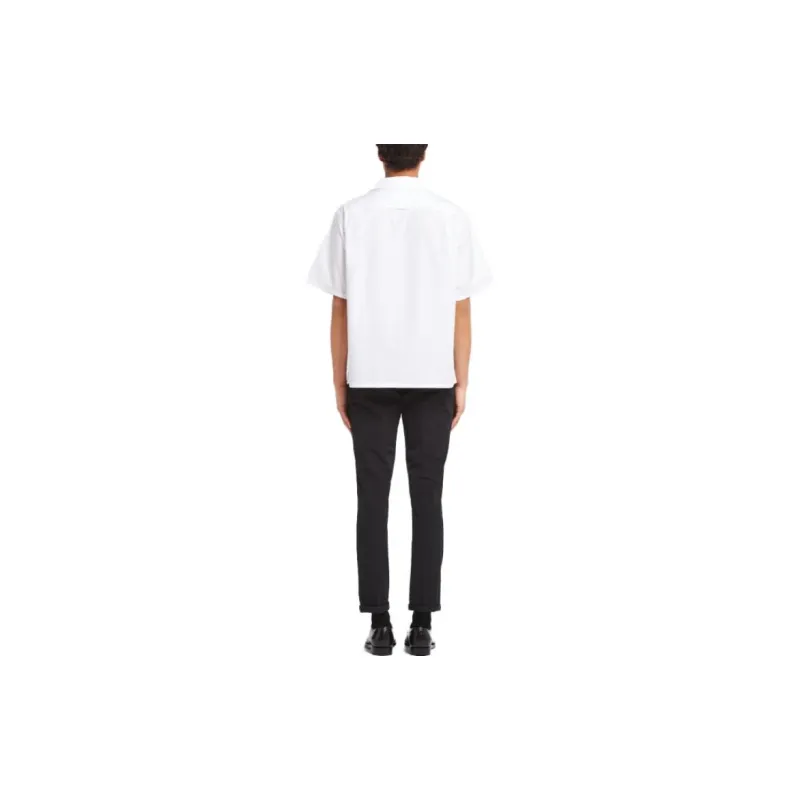 PRADA Logo-patch Bowling Shirt-1