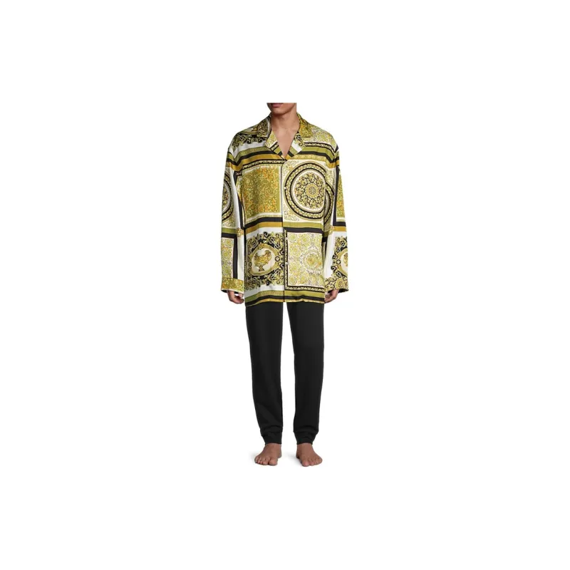 VERSACE Mixed Print Silk Shirt-2