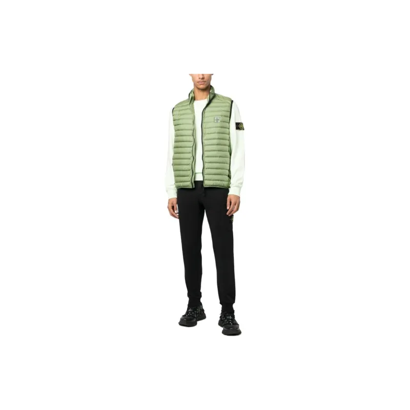 STONE ISLAND Vests Men Green-1