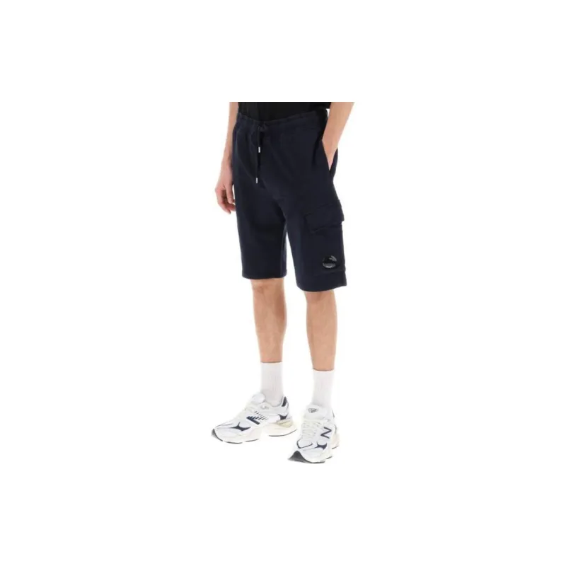 C.P.Company Lens detailed Cotton Track Shorts-3