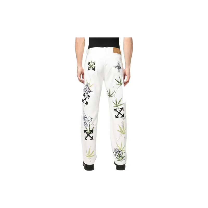 OFF WHITE Weed Skate Fit Jeans-2