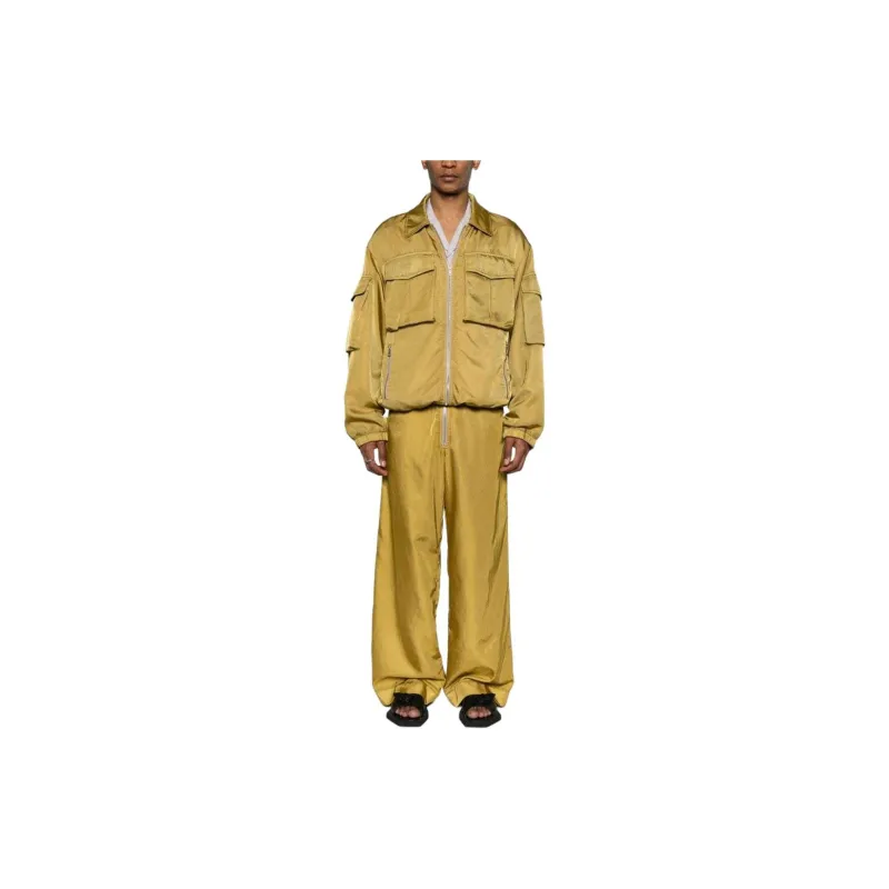 DRIES VAN NOTEN SS24 Jackets Coats Men's Light Olive Green-1
