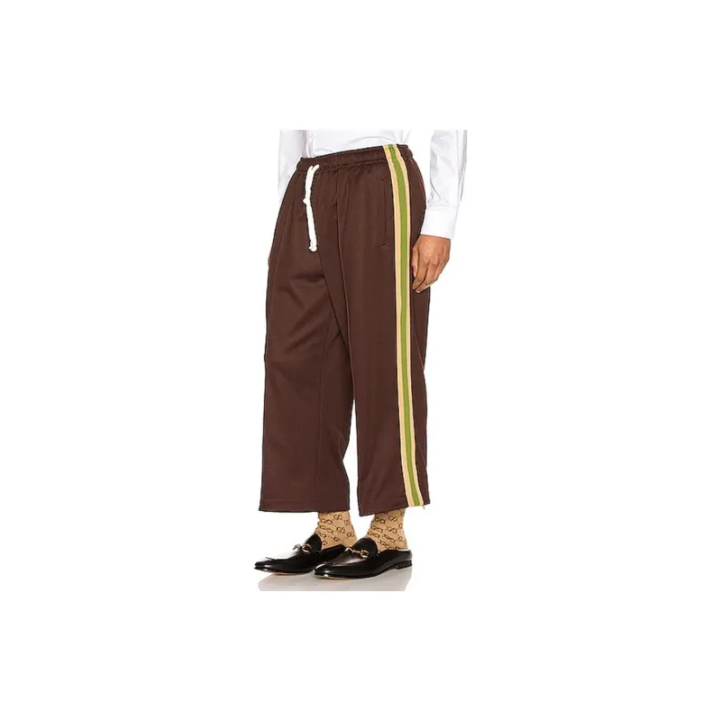 GUCCI Knitted Sweatpants Men Red Brown-1