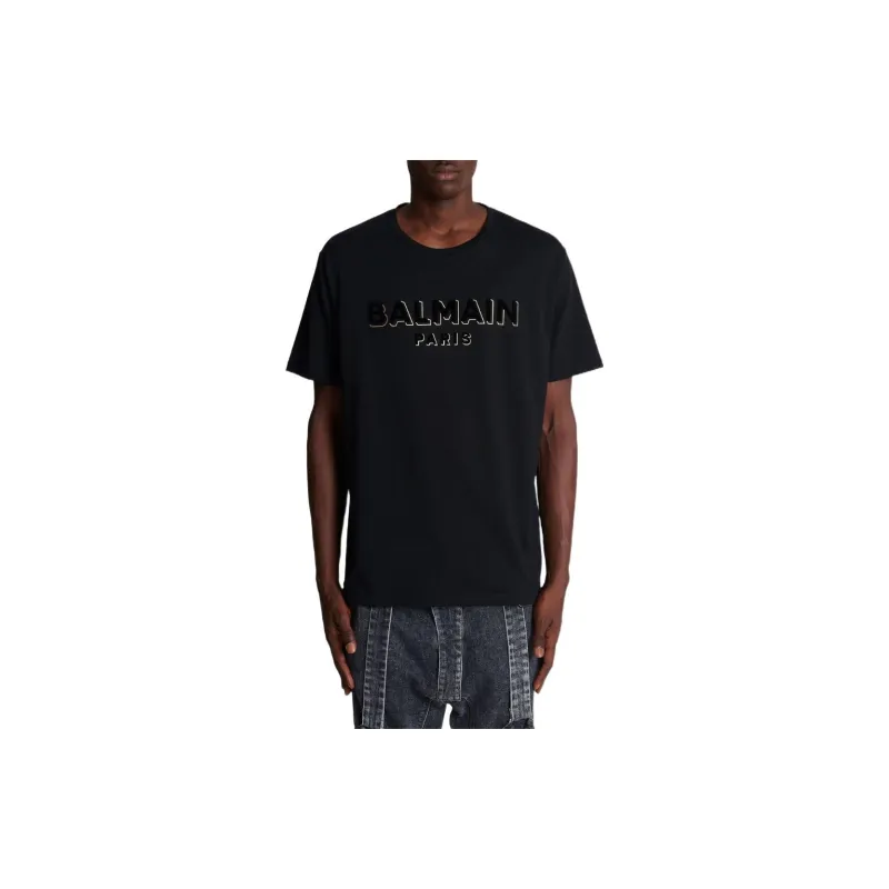 BALMAIN Flock And Foil T Shirt-3