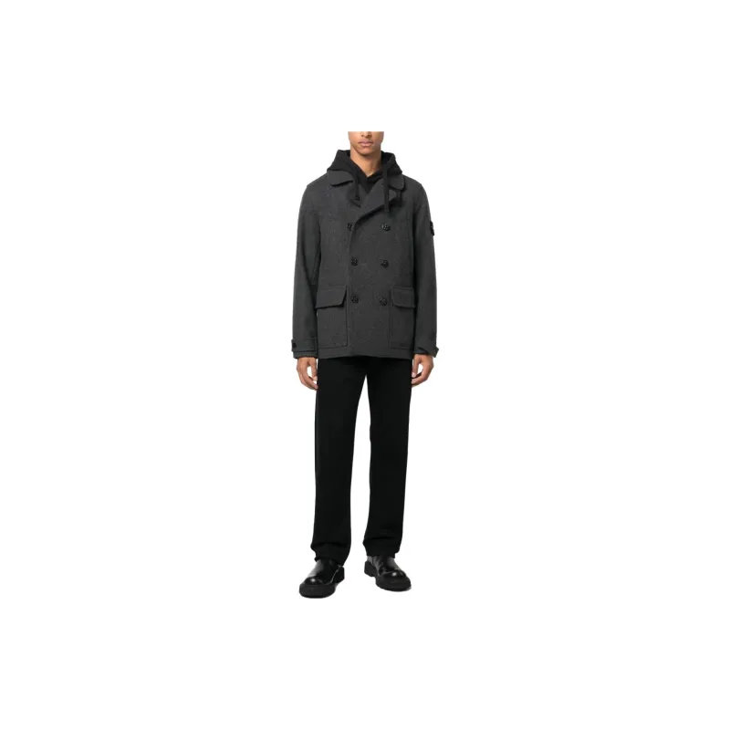 STONE ISLAND Compass Virgin-wool Blend Peacoat-2