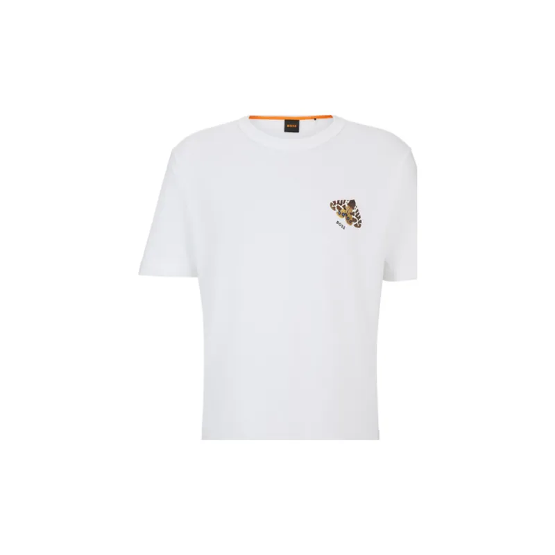 HUGO BOSS SS24 Drop Shoulder Sleeve T Shirt Men's White-2