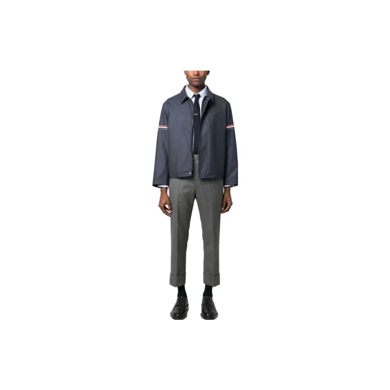 THOM BROWNE Stripe Detailed Button-Up Shirt-2