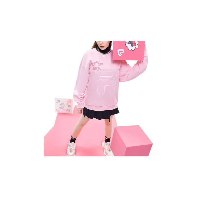 FILA FUSION TOKYO STUDIO Sweatshirts Unisex Youth Pink-2