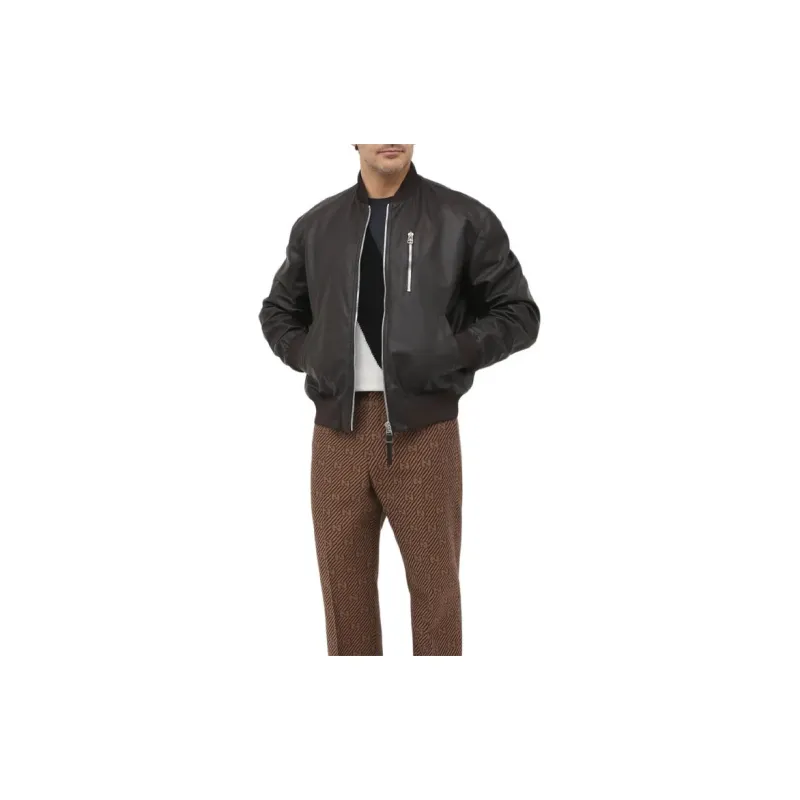 Bottega Veneta Leather Jackets Men Black-3
