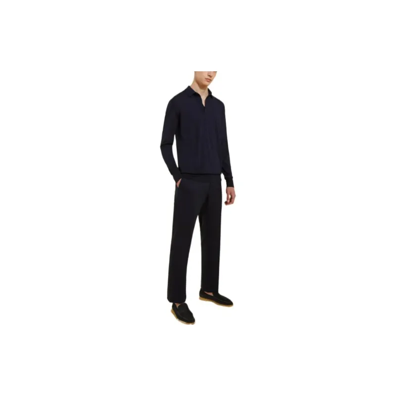 Loro Piana Long Sleeved Knitted Polo Shirt-2