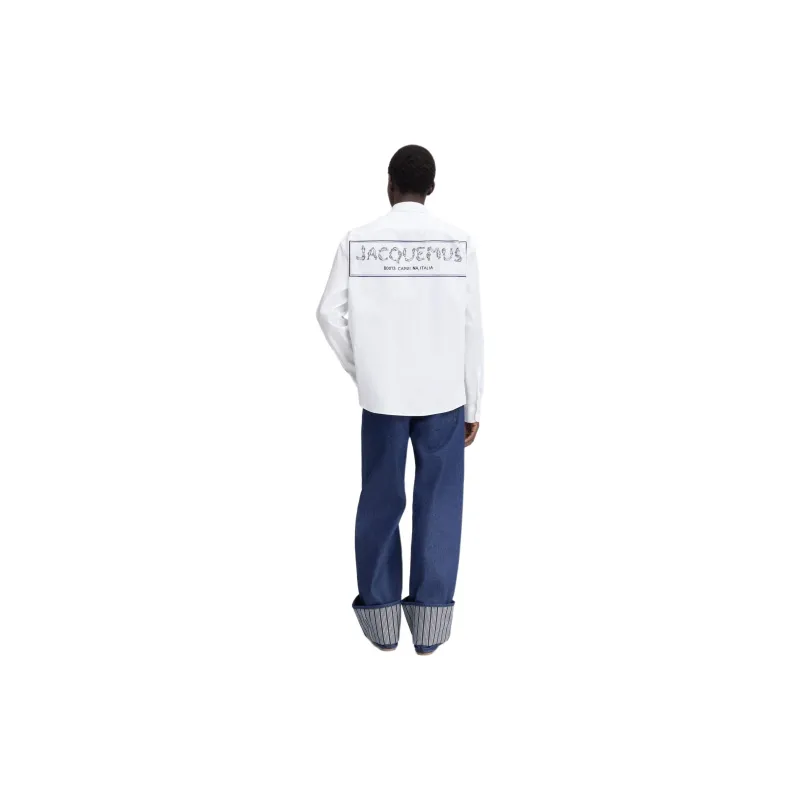 Jacquemus Le Simon Print Logo Fish Shirt-2