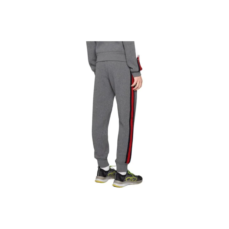 GUCCI Knitted Sweatpants Men Gray-2