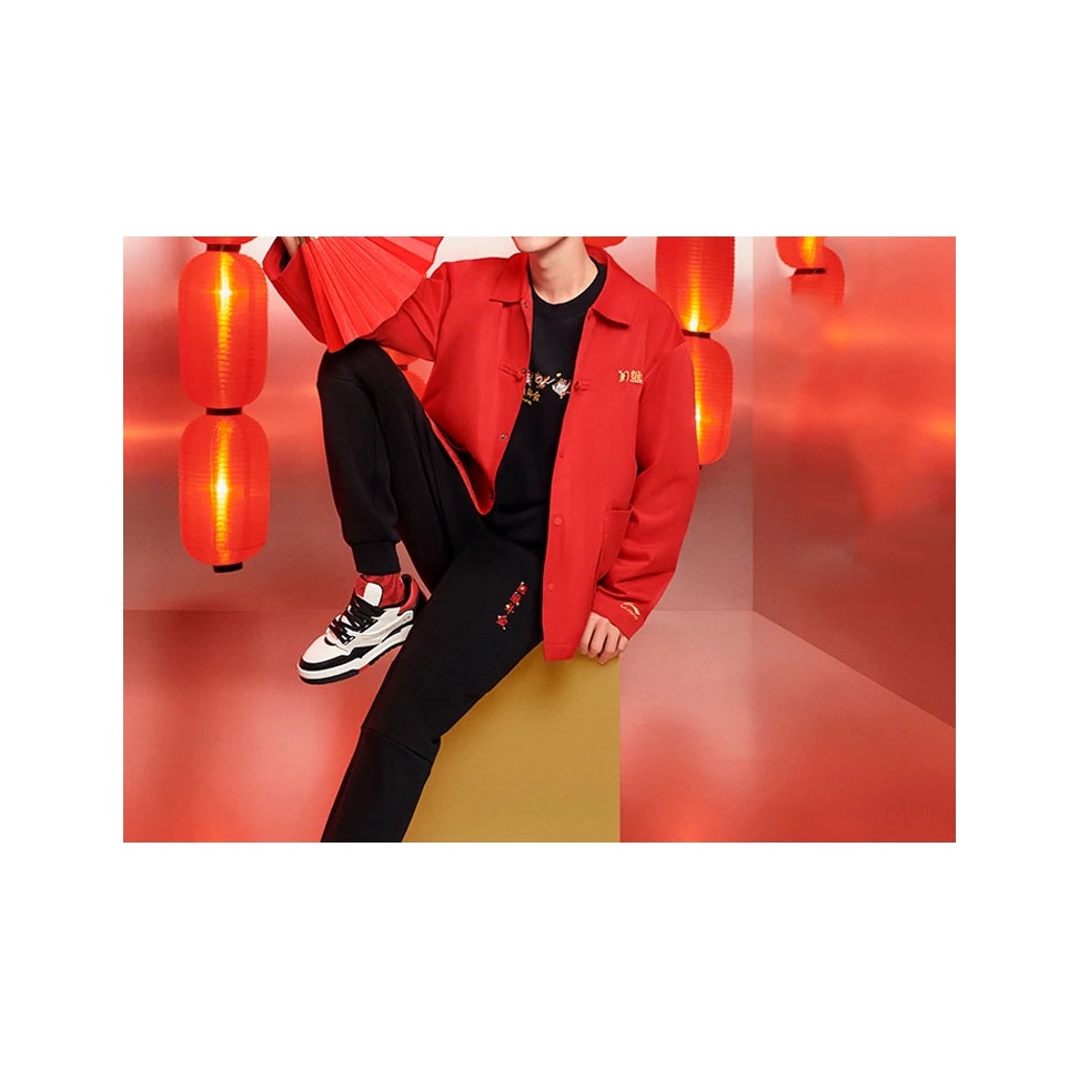 LINING Sports Trend Series Sweatshirts Unisex Red XL - POIZON