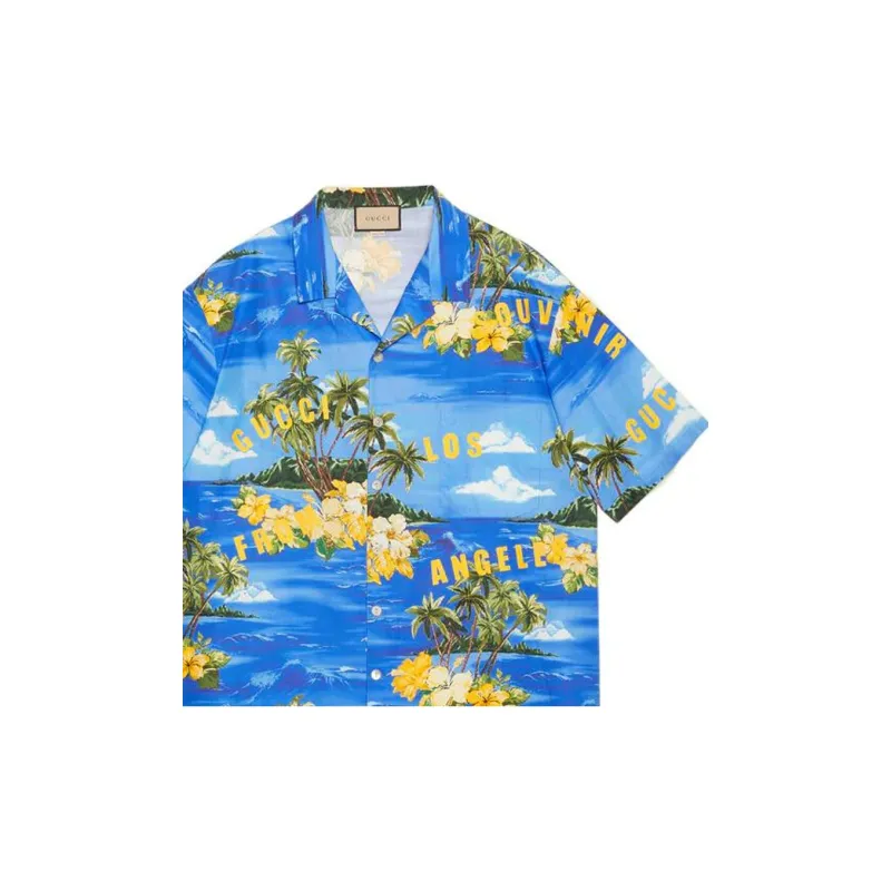GUCCI Printed Cotton Bowling Shirt-8