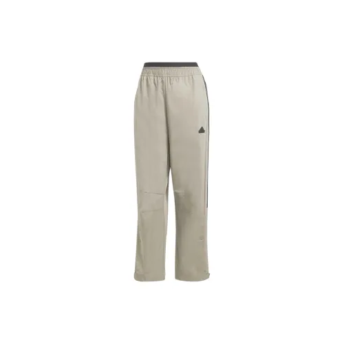 Adidas Clothing Casual Pants Women's Silver Eggshell Gray