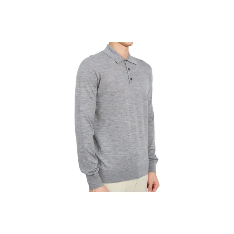 JOHNSTONS OF ELGIN Polo Shirt Men's Gray-4