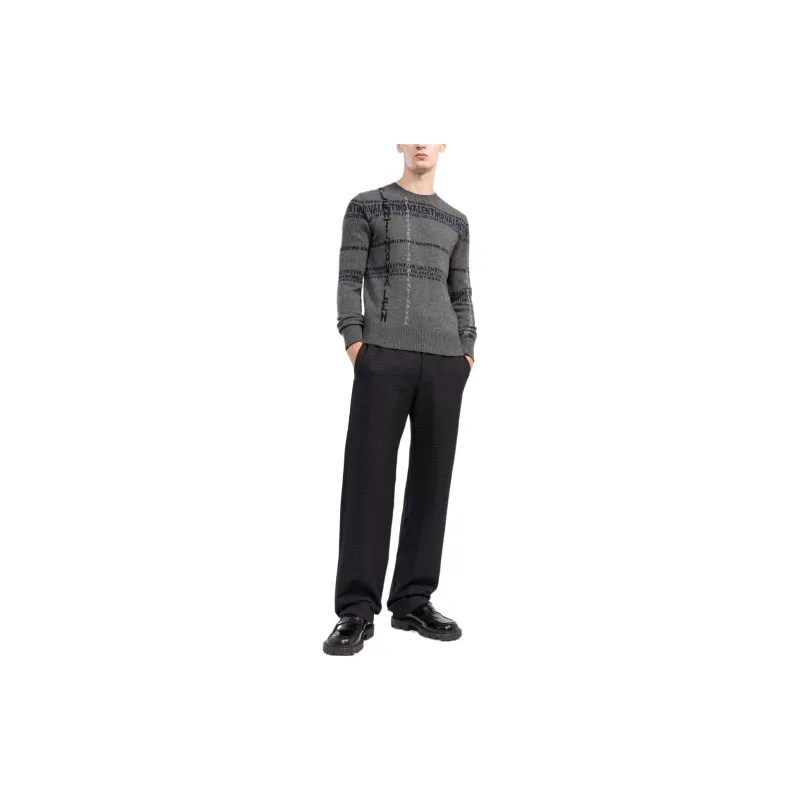 Valentino Cashmere Sweaters Men Gray-1