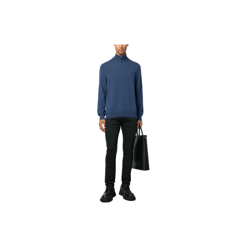 Polo Ralph Lauren Pony Embroidered Half Zipped Jumper-1