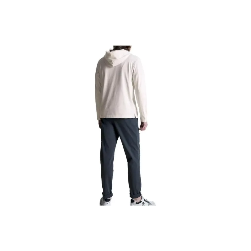 Tommy Hilfiger Long-Sleeve Hooded T-Shirt T-Shirts Weathered T-Shirt Men's Beige-1