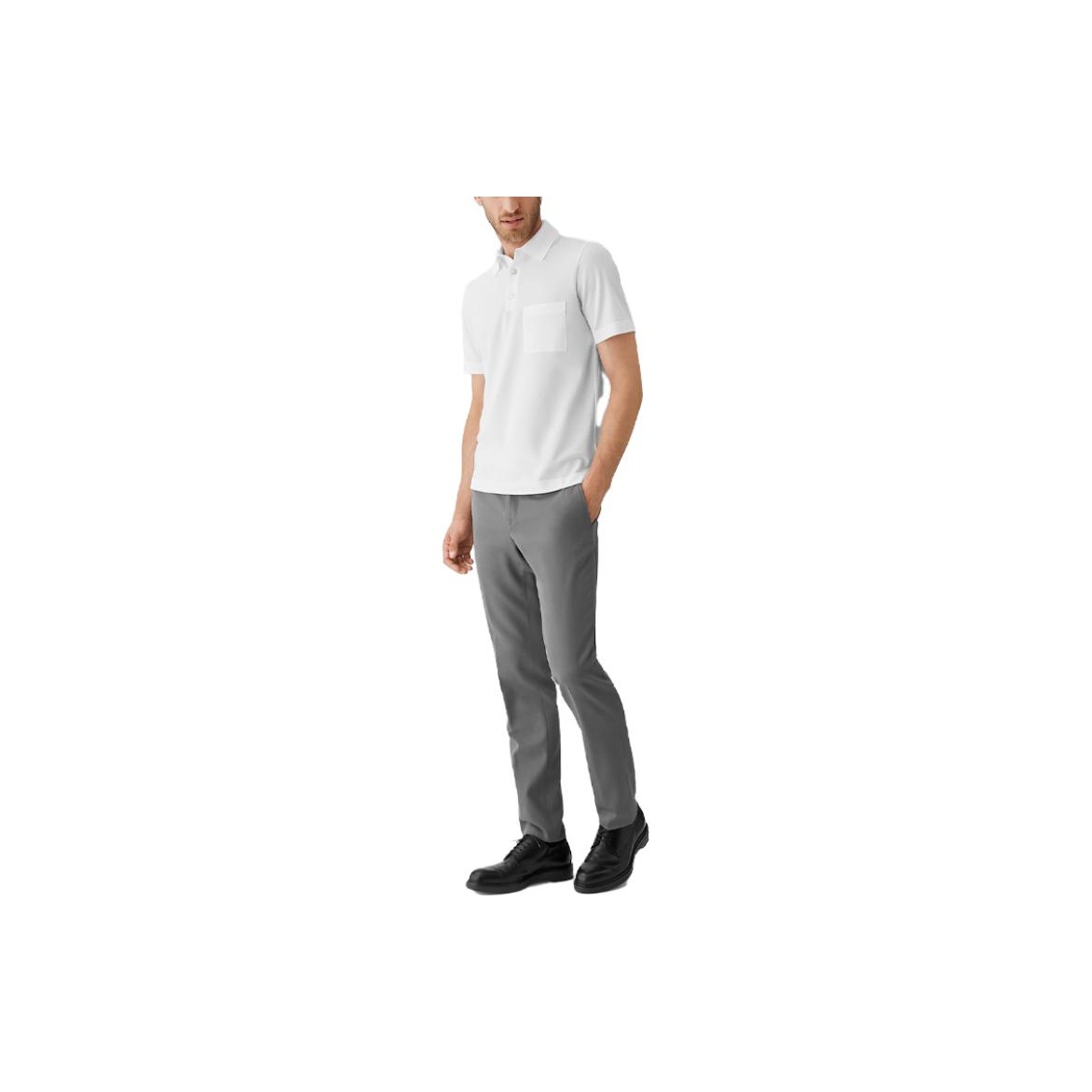 HERMES Polo Shirts Men White - POIZON