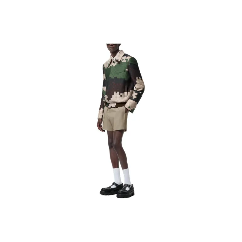 LOUIS VUITTON Silk Blend Tailored Damier Damoflage Blouson-1