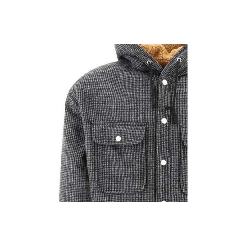KENZO Checked Hooded Overshirt-6