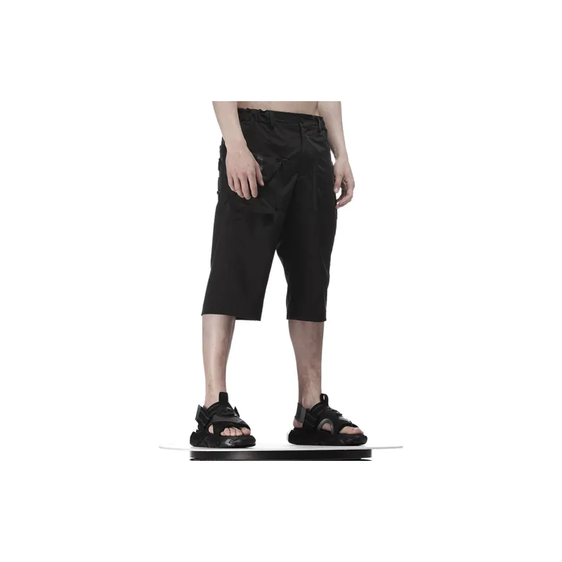 NORVINCY Outdoor Sports Elastic Trendy Badge Embossed Casual Shorts Unisex-5