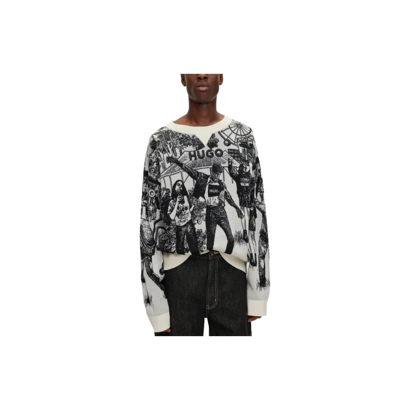 HUGO BOSS Sweaters Men White-1