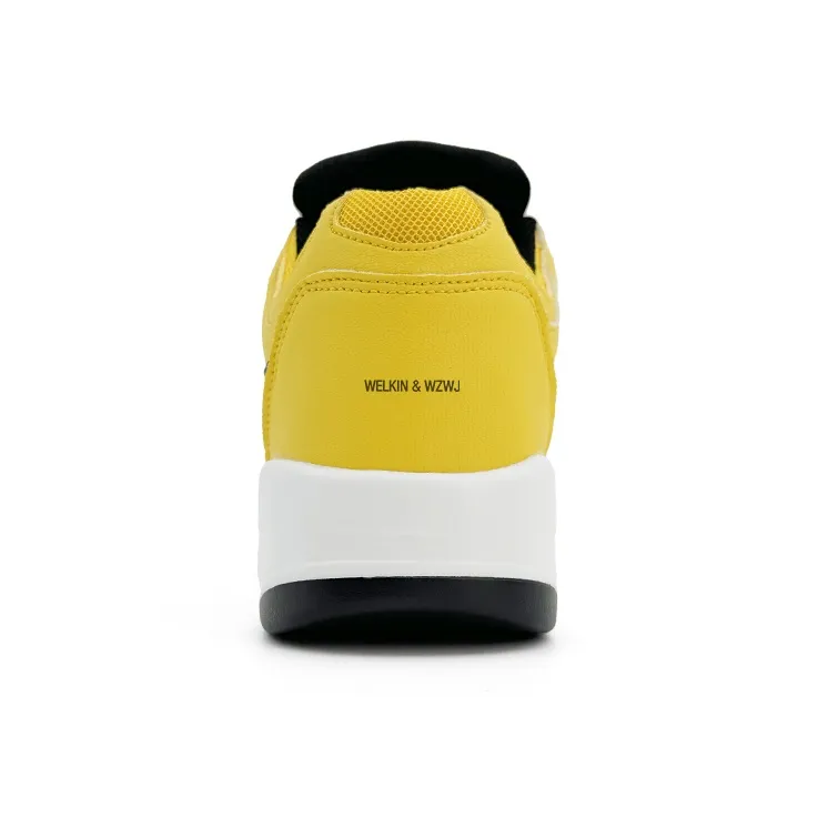 WELKIN&WZWJ Lightweight Breathable Slip Resistant Low Top Skateboard Shoes Unisex Yellow Box Included-3