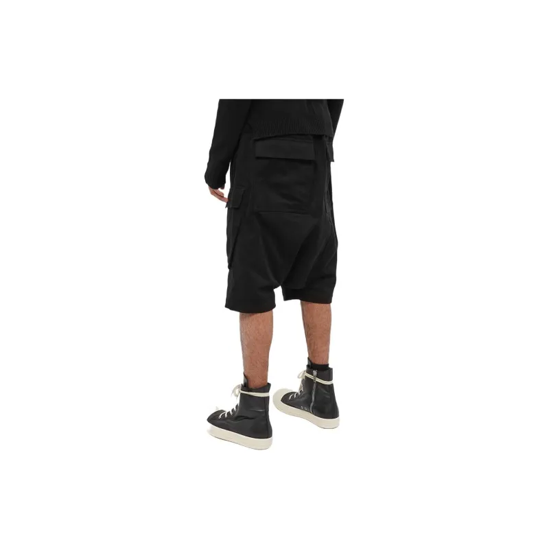 RICK OWENS Drop-crotch Cargo Shorts-1