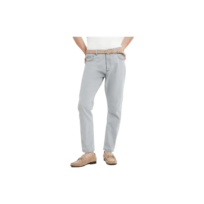Brunello Cucinelli Logo Detailed Slim Jeans-5