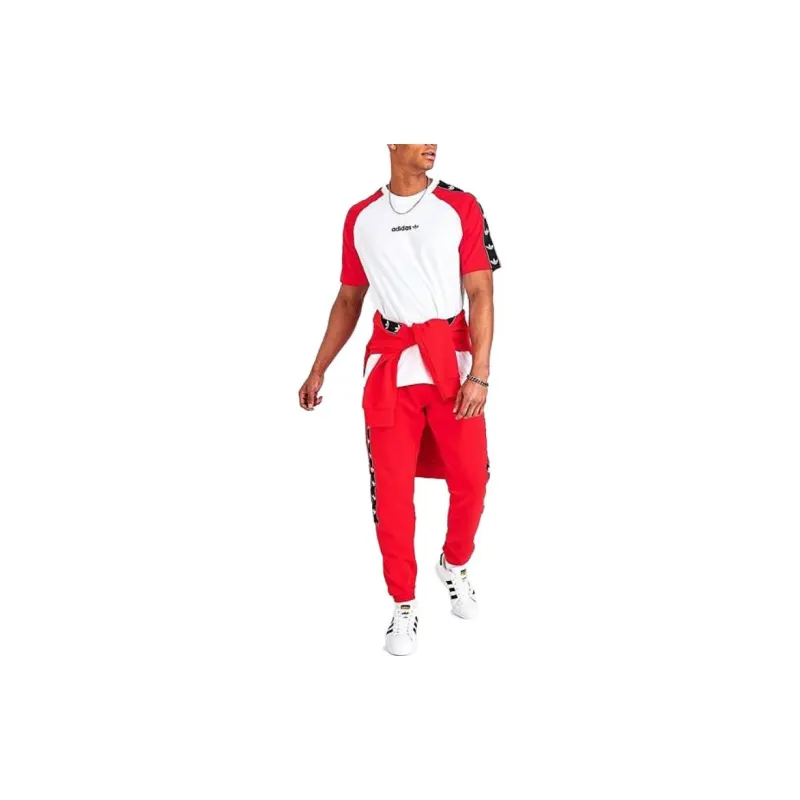 Adidas T-Shirts Men Red White-1