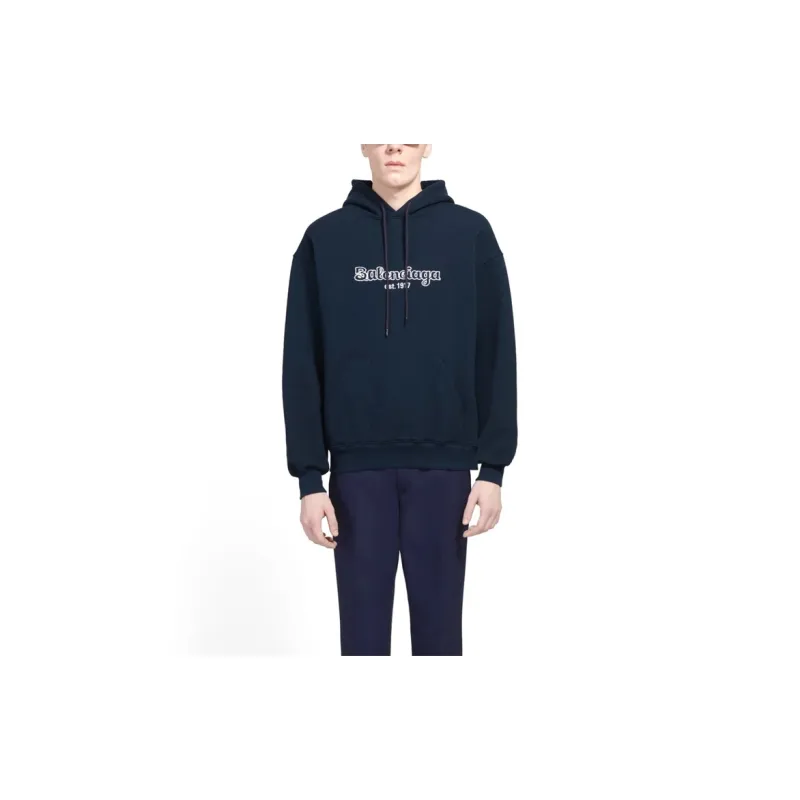 Balenciaga White Logo Hoodie-3