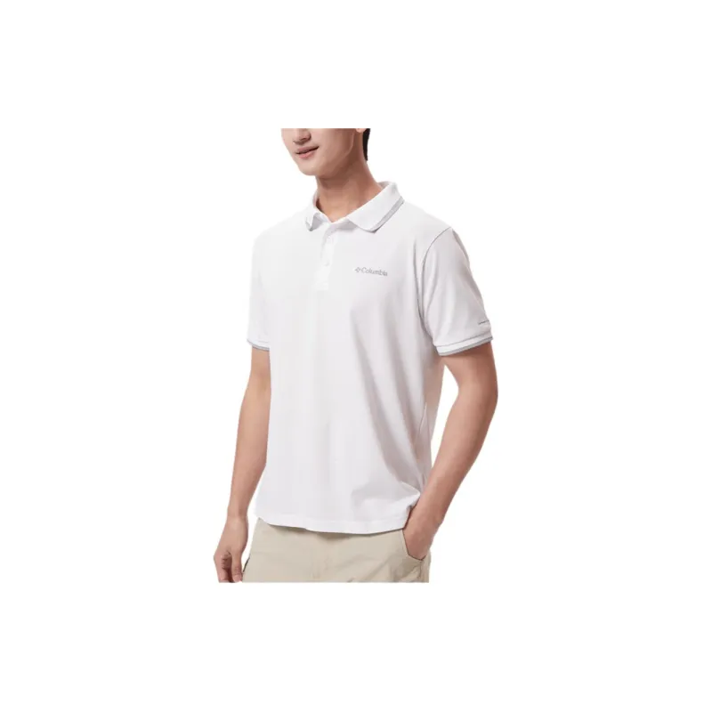 Columbia Polo Shirts Men White-4