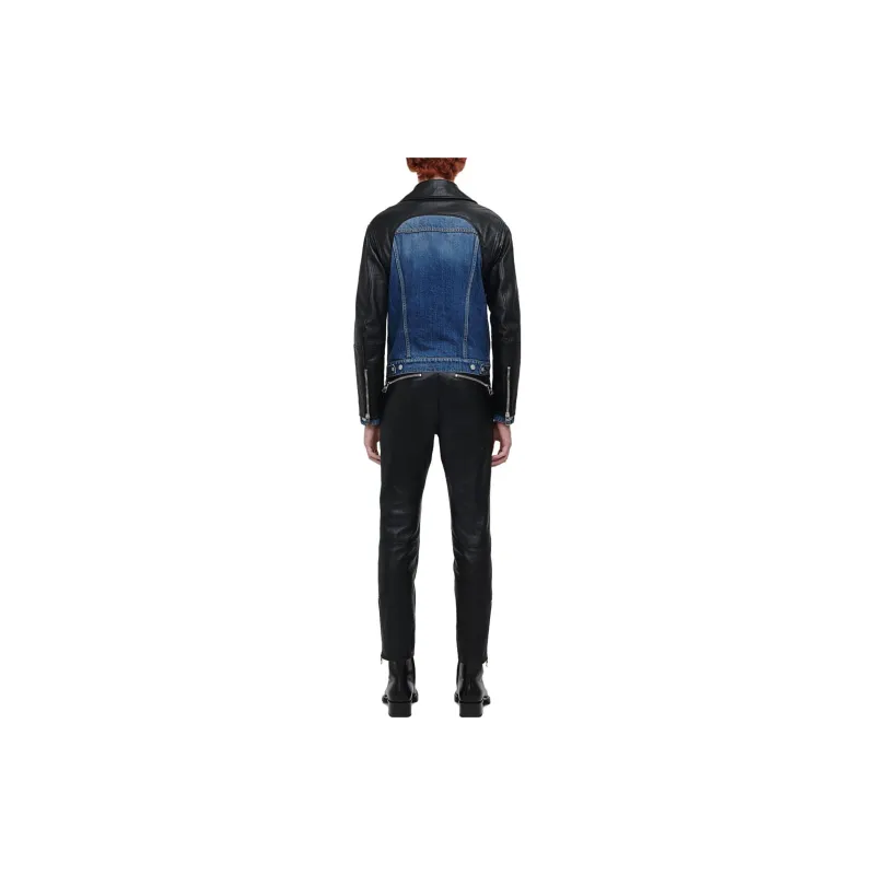 Alexander McQueen Mid Rise Leather Cropped Trousers-2