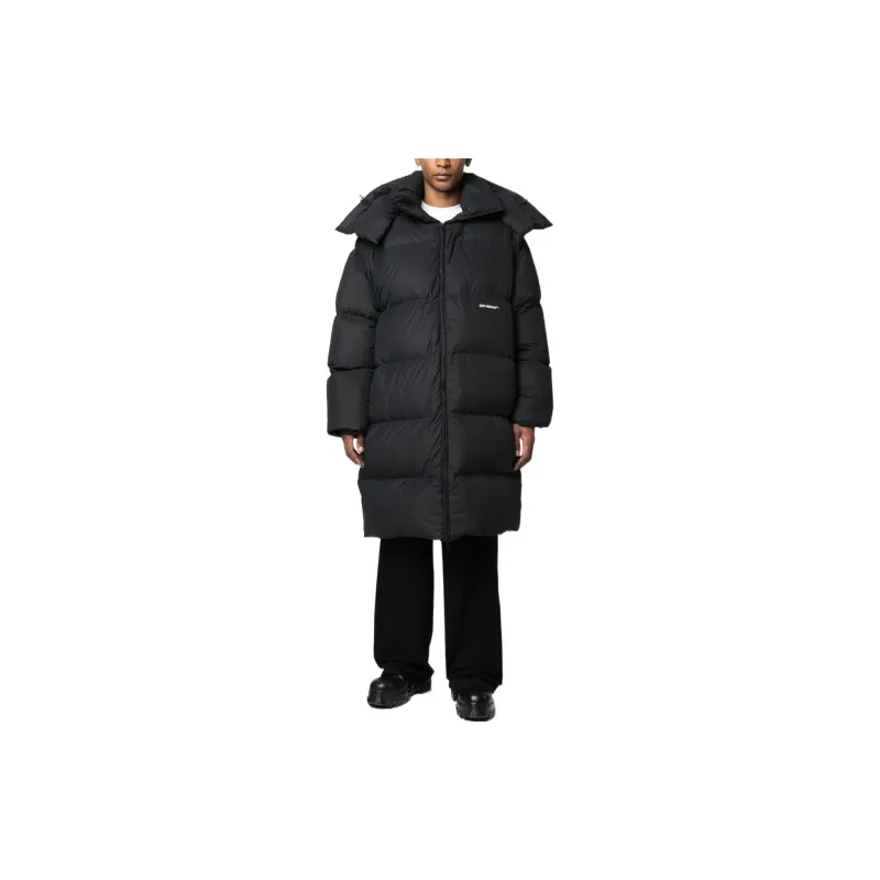 OFF WHITE Logo Print Puffer Coat-3