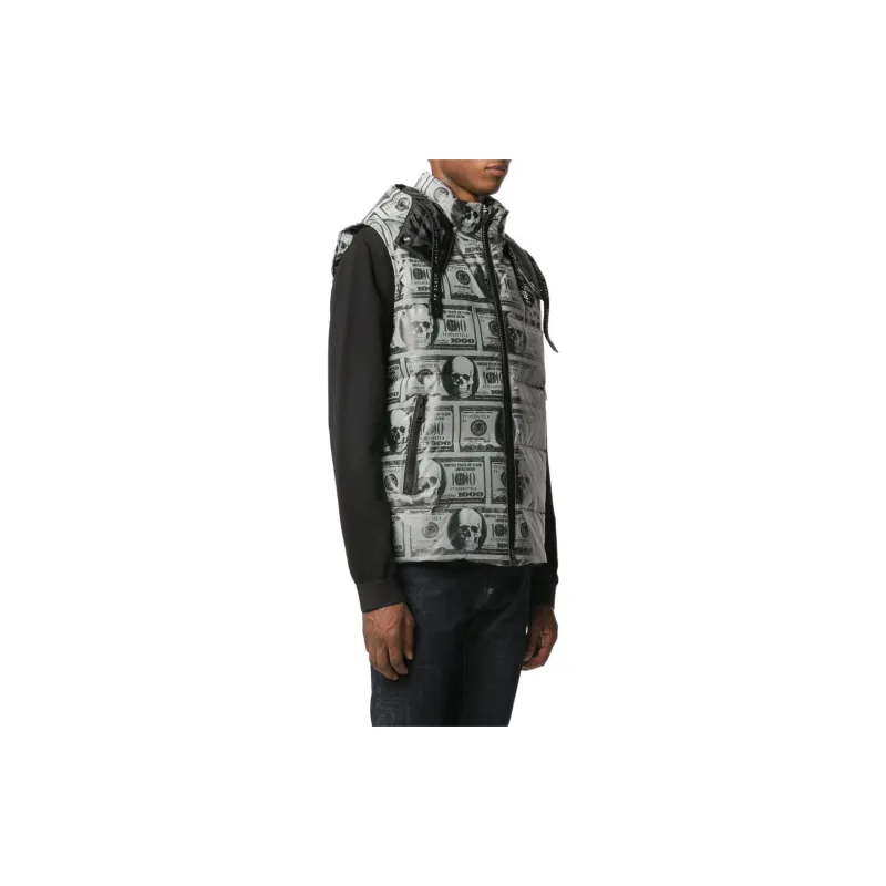 PHILIPP PLEIN SKull Dollar Feather Down Vest-3