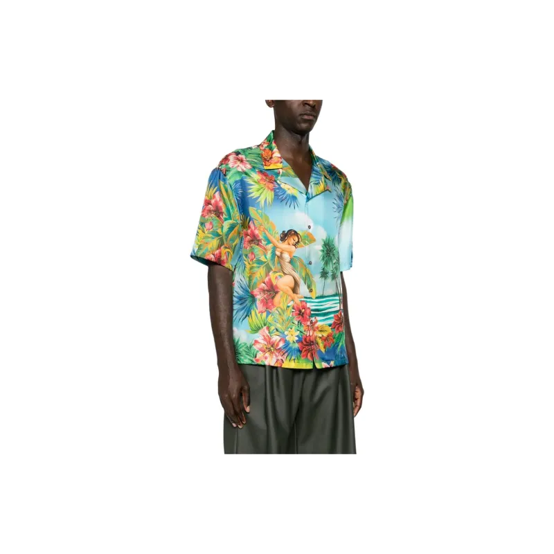 Roberto Cavalli Floral print Silk Shirt-1