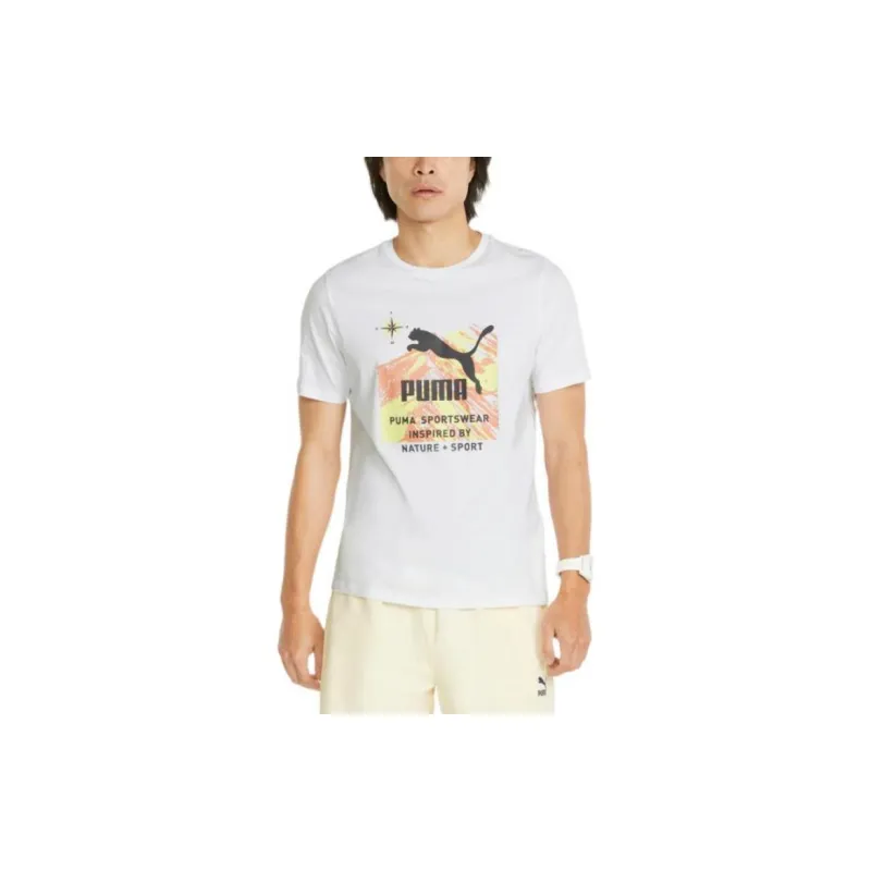 PUMA T-Shirts Men White-3