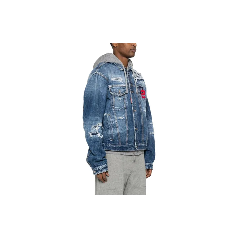 DSQUARED 2 Distressed Over Denim Jacket-3