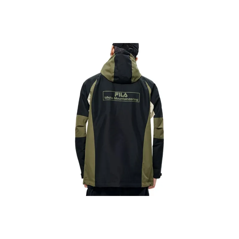 White Mountaineering X FILA FUSION White Mountaineering Puffer Jackets Men Black-3