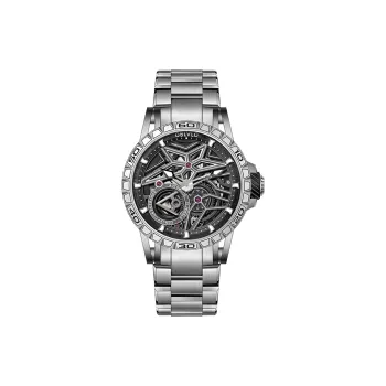 OBLVLO Automatic Mechanical Movement Watch Men's Watches Black Dial