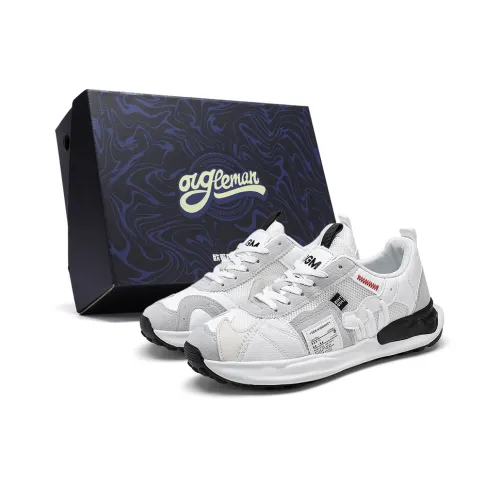 OUGLEMEN Gift Box Set Anti Slip Wear Resistant Breathable Lightweight Low Top Casual Shoes Men's