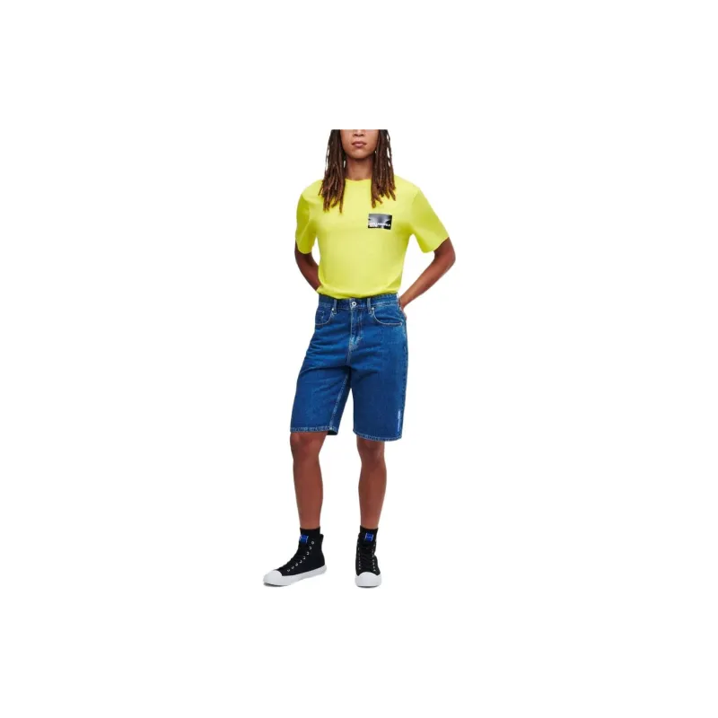 KARL LAGERFELD / Karl Lagerfeld Jeans Straight leg Denim Shorts-1